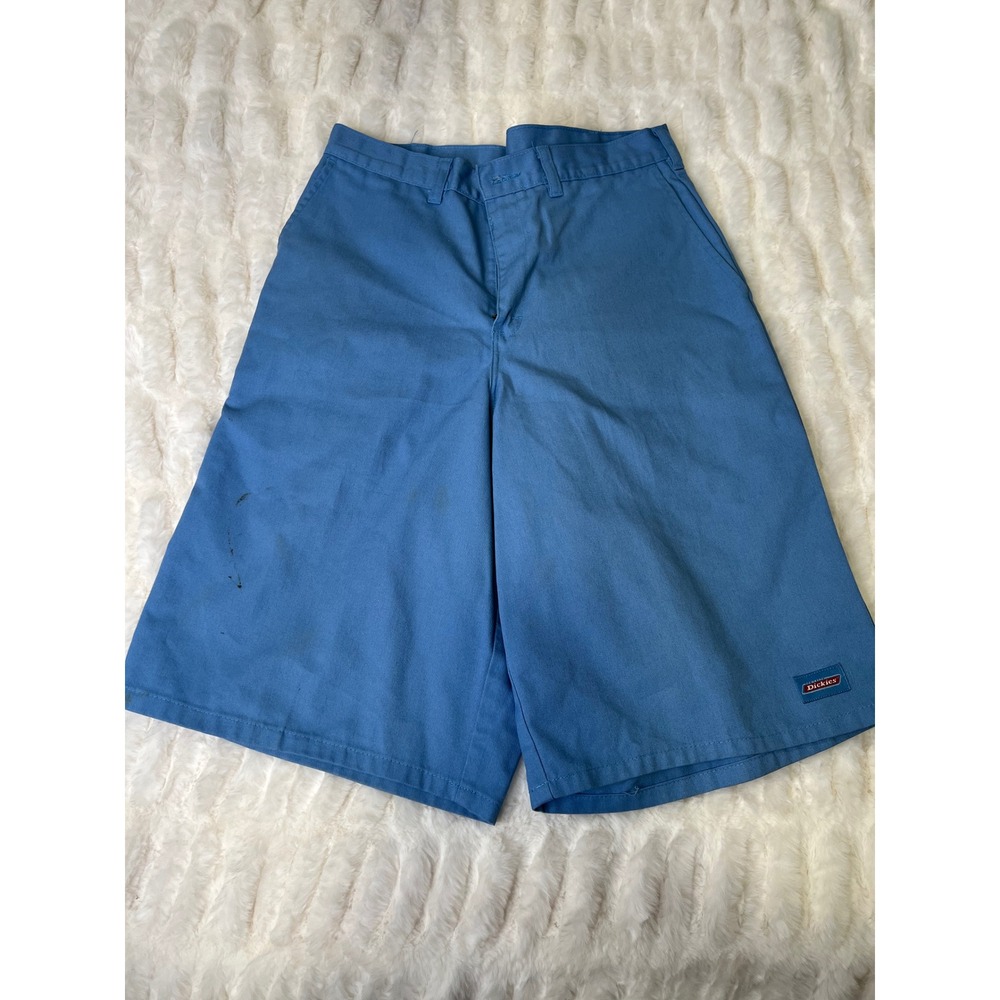 Dickies Mens 33 Light Blue Loose Fit Flat Front Work Shorts W614032 Cell Pocket